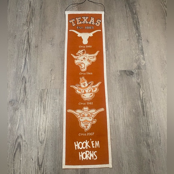 Texas Longhorns NCAA Winning Streak Embroidered Heritage Banner - Picture 2 of 5